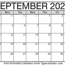 September Calendar 2022