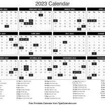 Calendar 2023