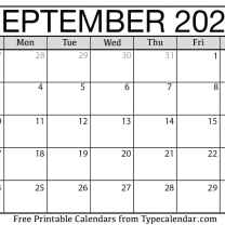 September 2023 Calendars