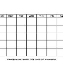 Template Calendar