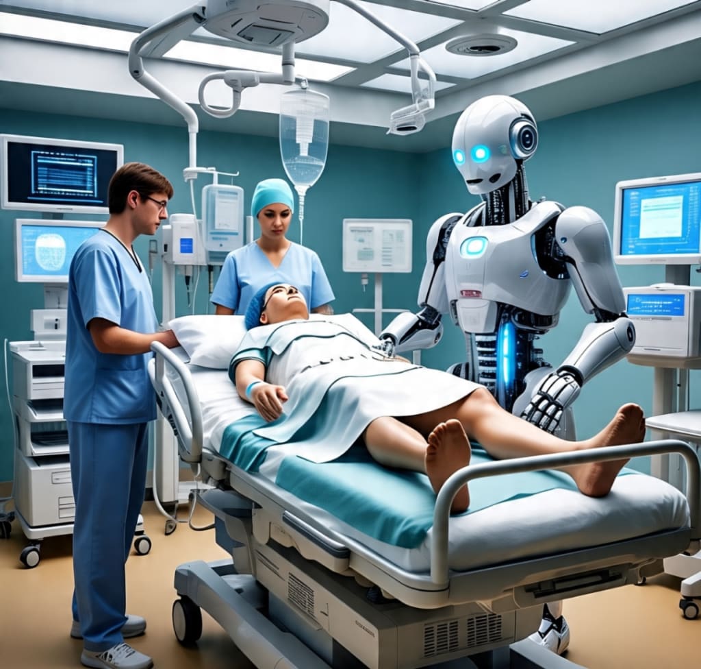 Modern hospital laboratory with digital monitoring and medical technology