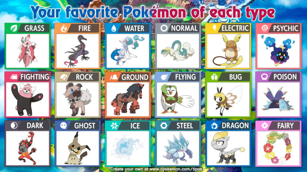 Top Ten Favorite Alola Pokémon 