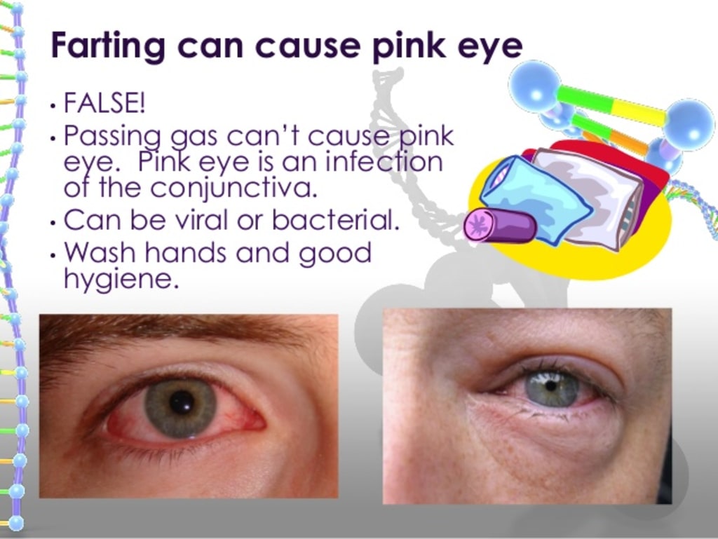 Can farting give someone pink eye