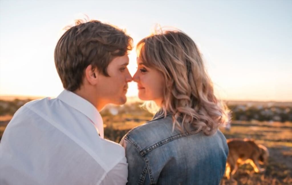 Man Kissing Woman`s Breast. Stock Image - Image of attractive