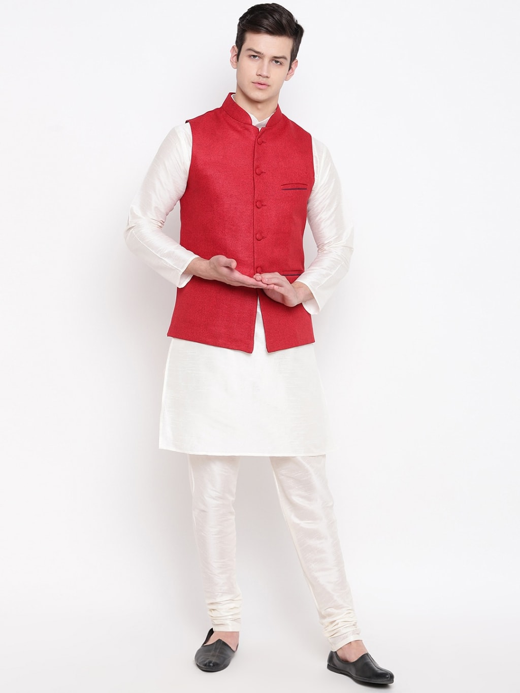 Waistcoat with sales white kurta