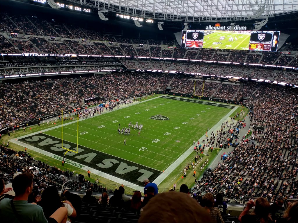 Raiders' official welcoming of fans to Allegiant Stadium was perfectly Vegas