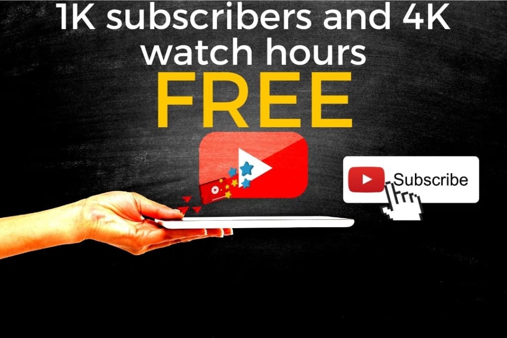 How To get 1000 subscribers and 4000 hours for free 01