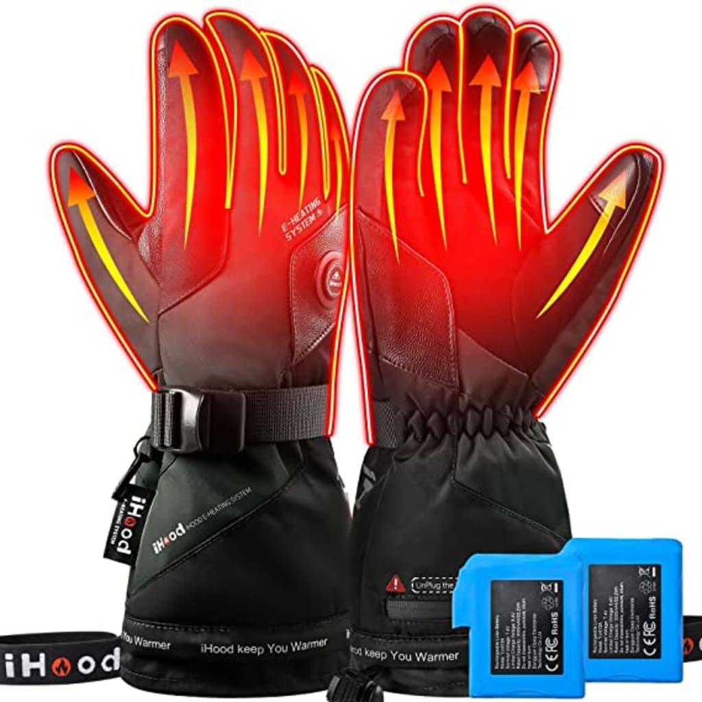  Heated Gloves, Heated Gloves for Men Women Rechargeable Electric  Waterproof Thermal Warm Work Winter Gloves Hand Warmers for Cold Weather  Work Hunting Fishing Running Cycling Hiking Skiing Motorcycle : Sports 