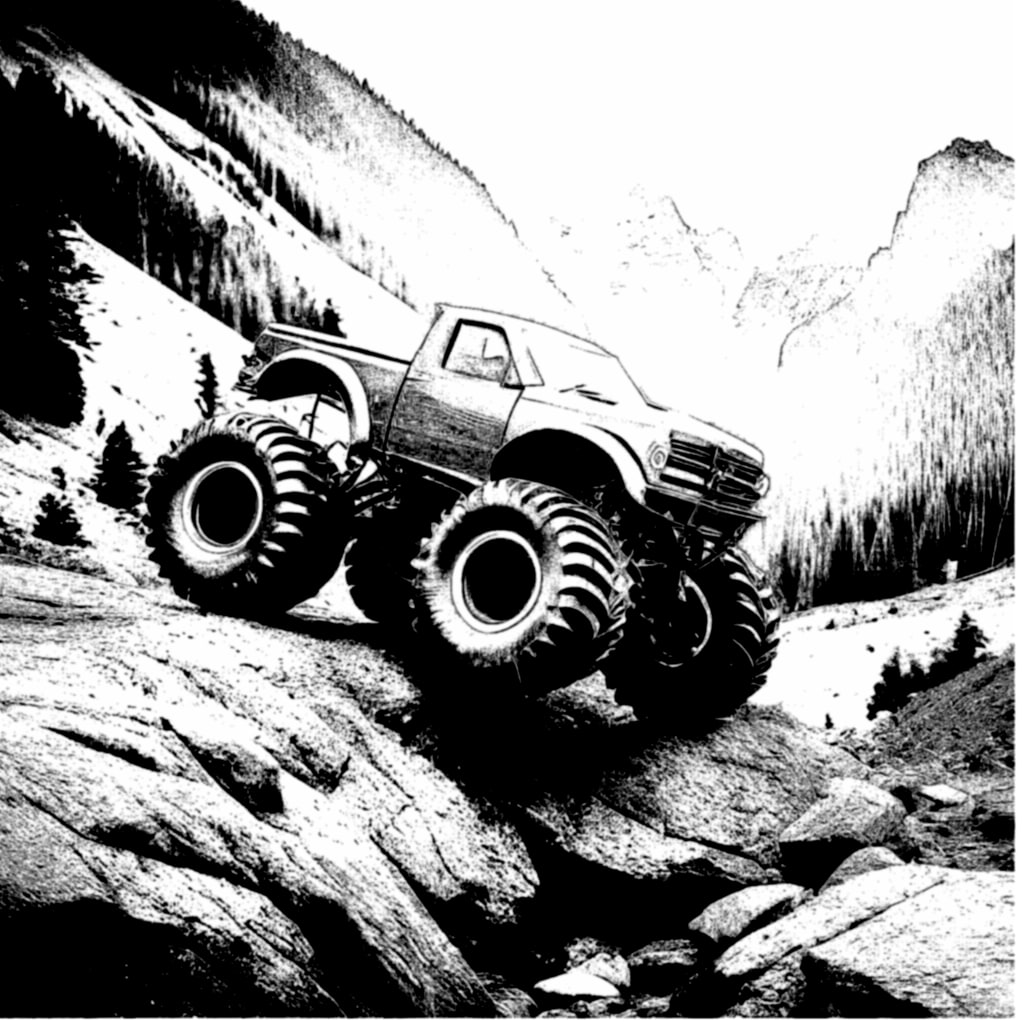 Monster Energy Monster Truck coloring page