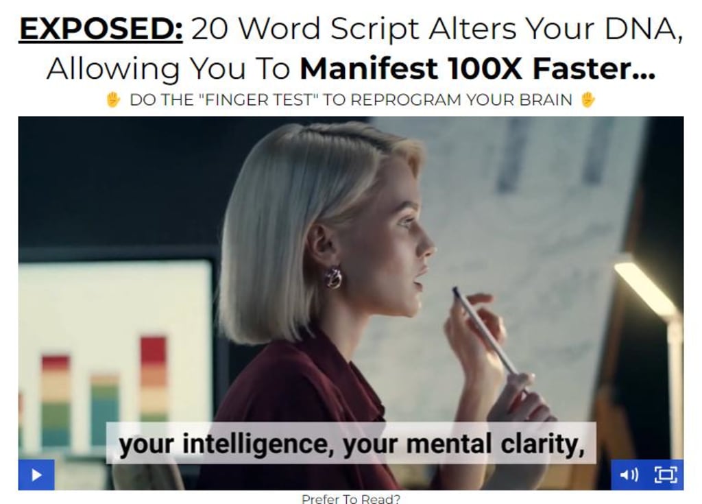 EXPOSED: 20 Word Script Alters Your DNA, Allowing You To Manifest 100X Faster... | Families