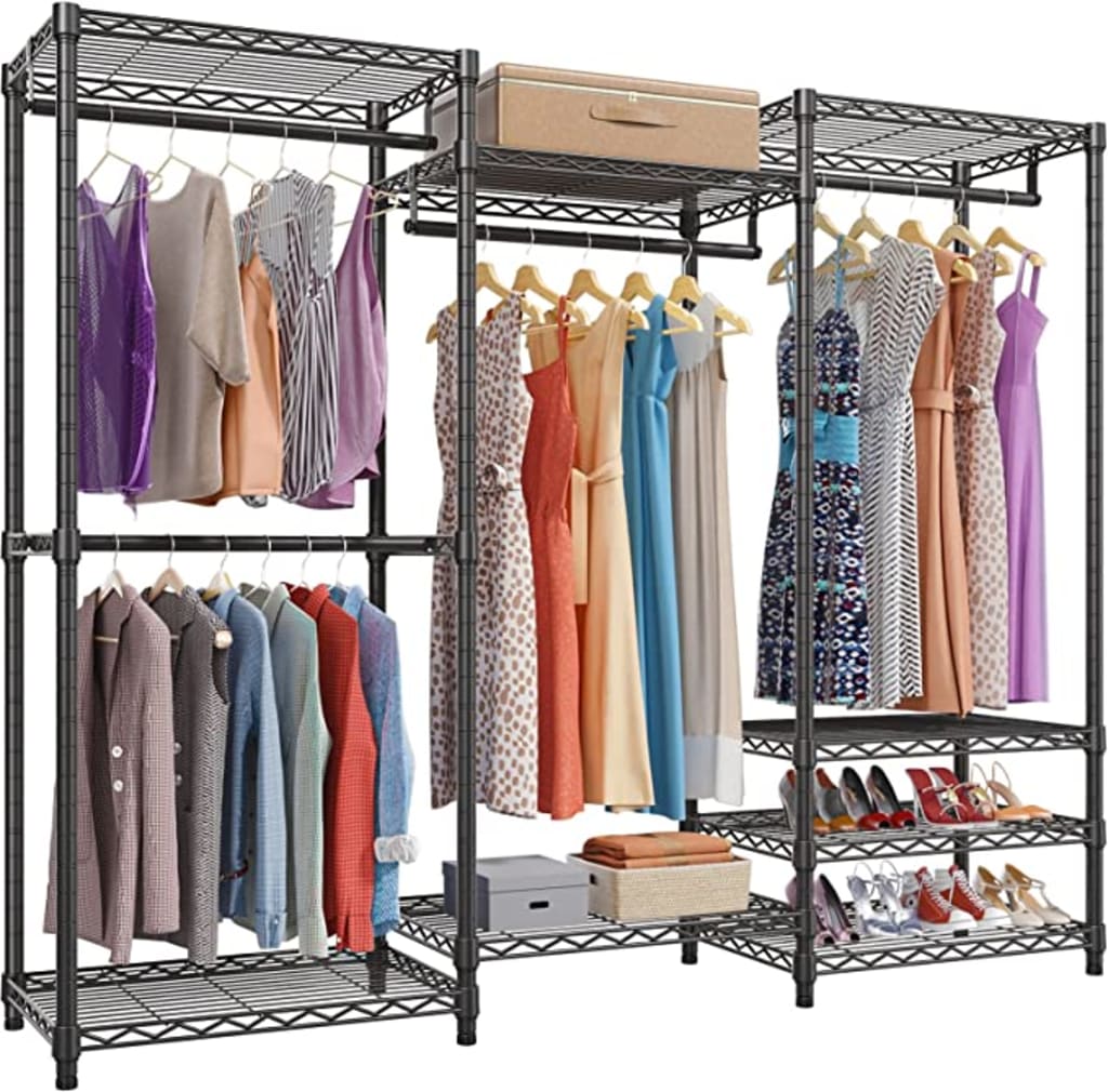 How I reorganized a walk in closet with wire racks. - Cribbs Style