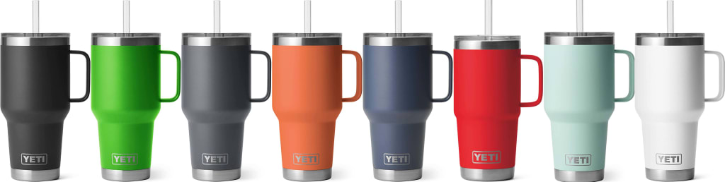 YETI Rambler 25 oz Straw Mug, Vacuum Insulated, Stainless Steel, Seafoam