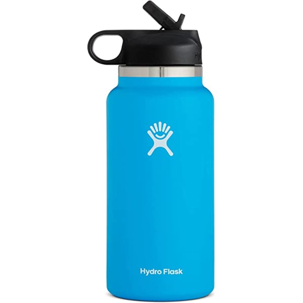 Hydro Flask Wide Mouth Straw Lid - Stainless Steel Reusable Water Bottle -  Vacuum Insulated, Dishwasher Safe, BPA-Free, Non-Toxic