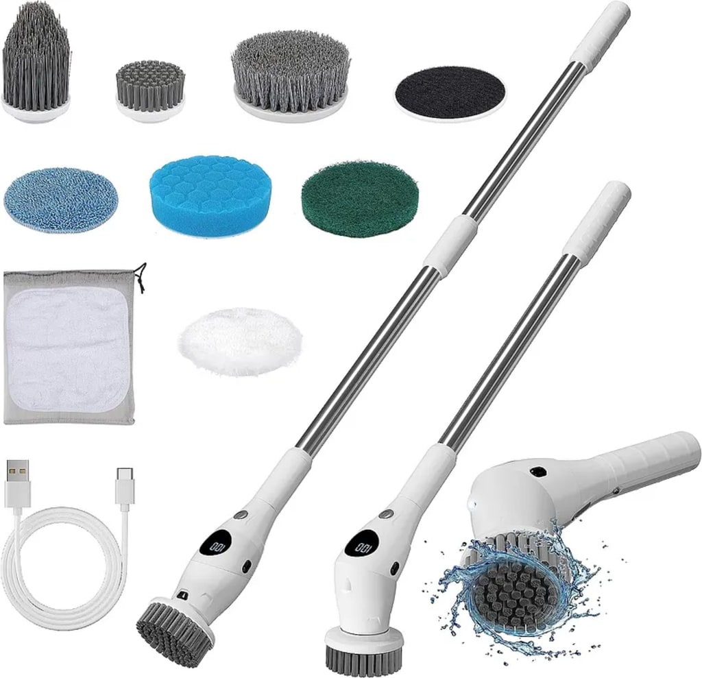 Sonic Scrubber, Cleaning Tool With 4 Brushes, Multifunctional Electric  Cleaning Brush, Cleaning Tools, Cleaning Supplies