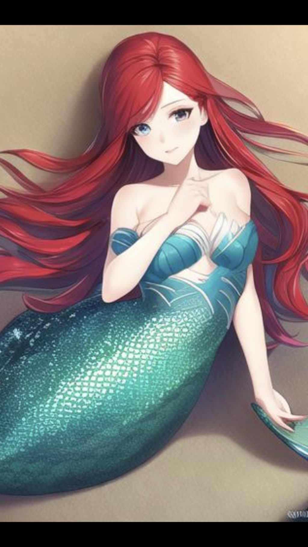 Disney The Little Mermaid Anime Long-Sleeve T-Shirt - BLACK | BoxLunch