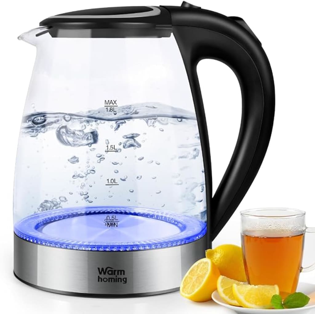 Ninja KT200BL Precision Temperature Electric Kettle, 1500 watts, BPA Free,  Stainless, 7-Cup Capacity, Hold Temp Setting, Blue Stainless