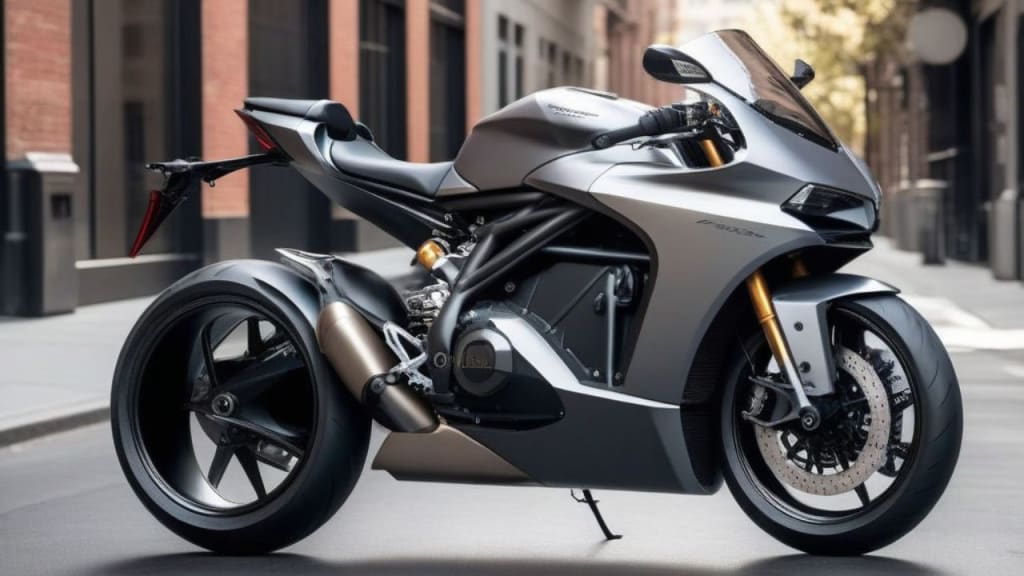 Grey sports bike sale