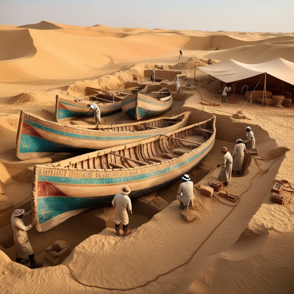 The Mystery of Ancient Egyptian Boats Unearthed in the Desert: A  5,000-Year-Old Archaeological Marvel | History