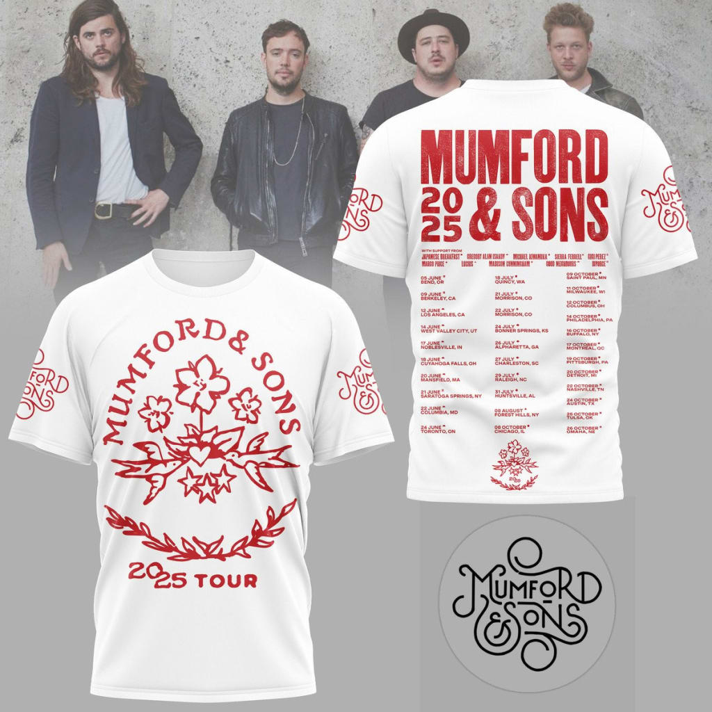 Wear the Memories: Mumford & Sons 2025 Tour Dates T-shirt Wear the Memories: Mumford & Sons 2025 Tour Dates T-shirt