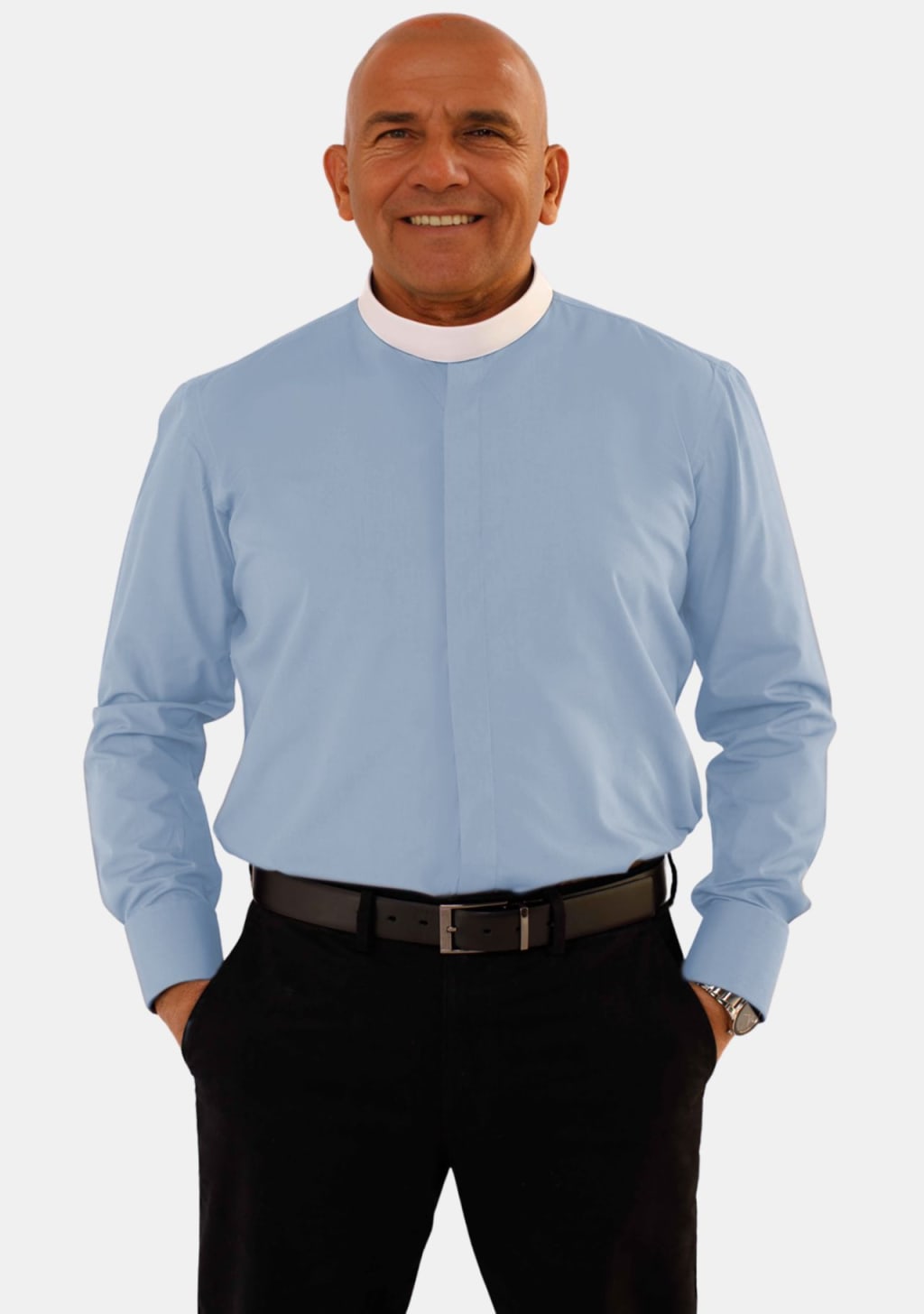 pastor dress shirt Mens Short Sleeve Roman Collar Clerical Shirt (Burgundy)