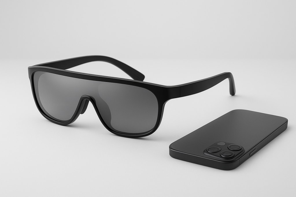 Apple 的传闻 AI 智能眼镜概念图,极简设计与人机融合