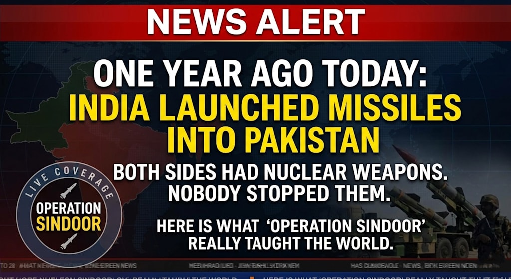 One Year Ago Today, India Launched Missiles Into Pakistan. Both Sides Had Nuclear Weapons. Nobody Stopped Them. Here Is What Operation Sindoor Really Taught the World.