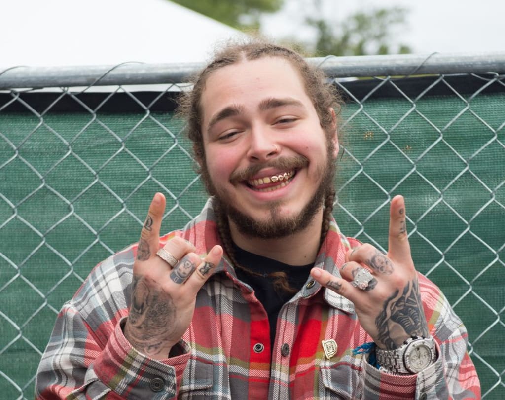Post Malone Gets Yet Another Face Tattoo On His Forehead