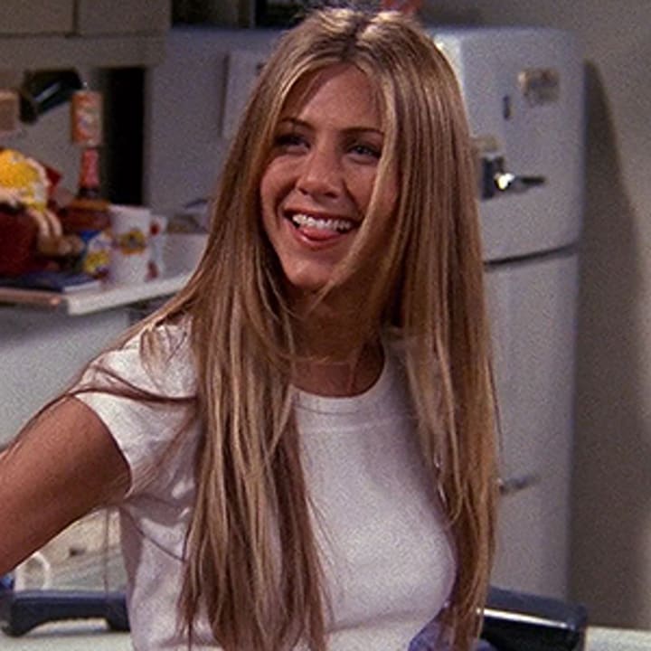 shout at the devil — friends-daily: Rachel Green + long hair