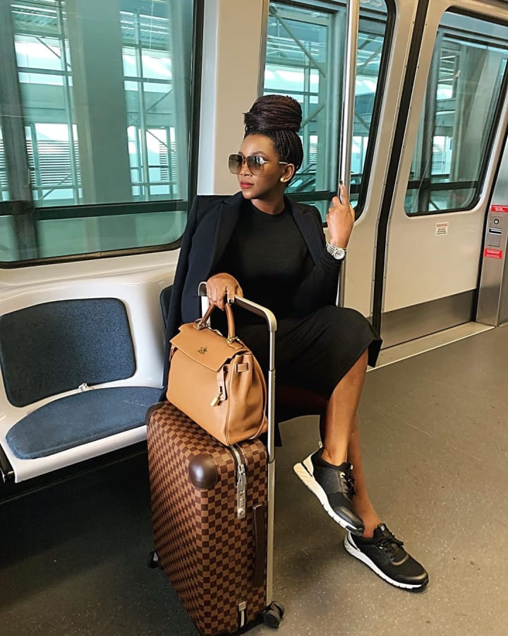 Genevieve Nnaji gets her Hermes Birkin customised by Nigerian Artist Fred  Aghuno