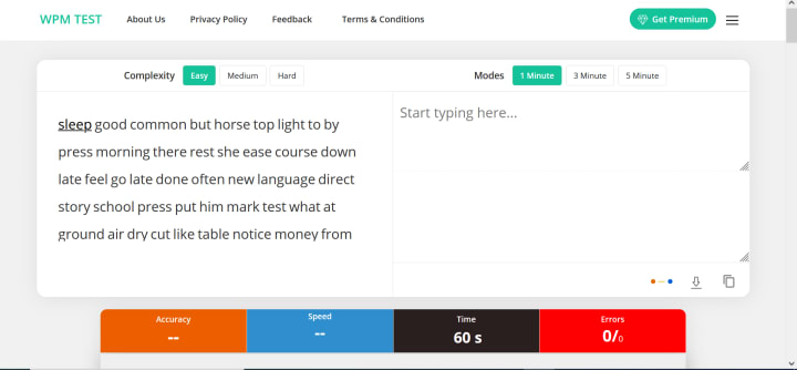 Speaking Speed Test - Test your speech rate in a minute (WPM)