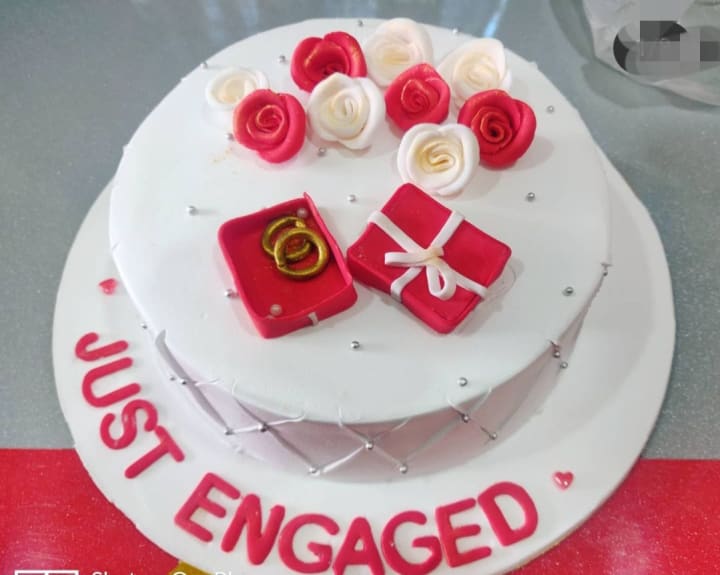 Two Tier Engagement Cake | Most Wonderful Cake Decoration - YouTube