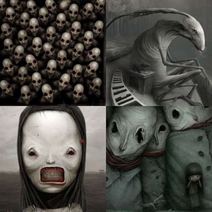 Horror art, Scary art, Surreal art