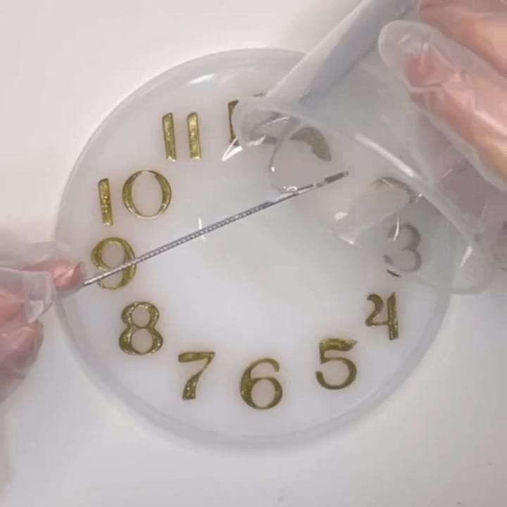 Small Number Clock Mold Resin, Round Clock Silicone Mold, Jewelry