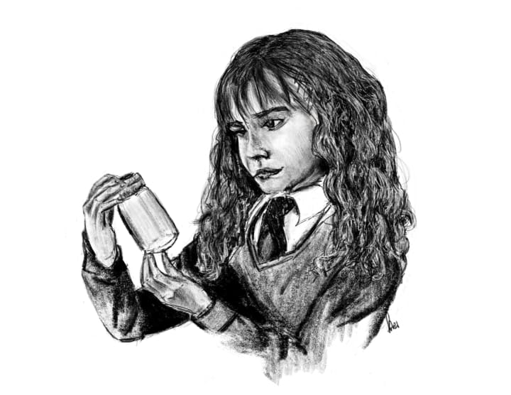 Hermione Granger Adult Sketch by PatchworkTroll on DeviantArt