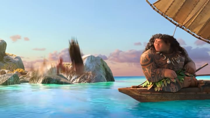 Moana & Maui in Water