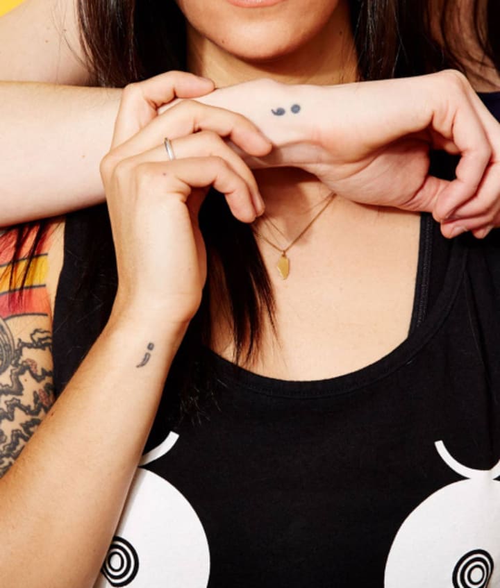 Semicolon Tattoo Meaning  What Does This Symbolize