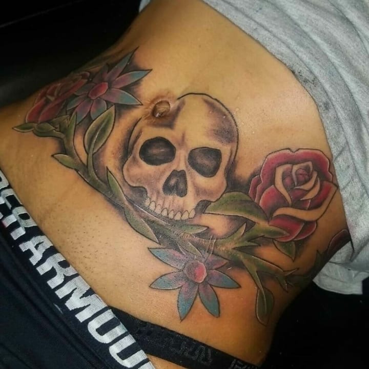 Skull coverup done yesterday lostcreektattoo taking appointments until  July in Colorado Springs skull tattoo coverup  Instagram
