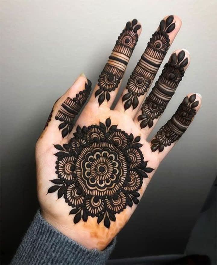 Mehndi designs front hand arabic 