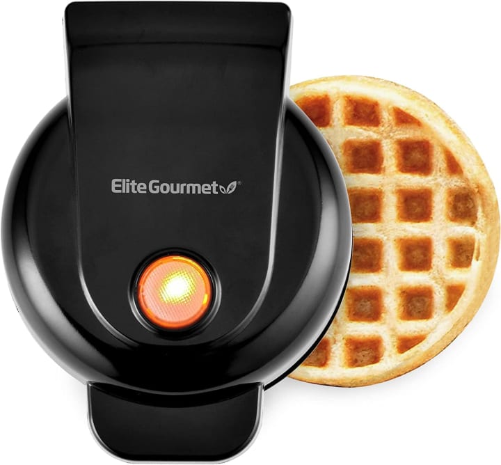  Elite Gourmet EWM013B Electric Nonstick Mini Waffle