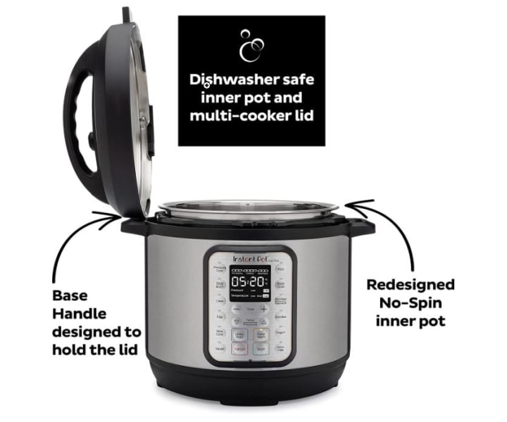 8-in-1 Multi-cooker, Programmable 6.8 Quart Slow Cooker, Presets