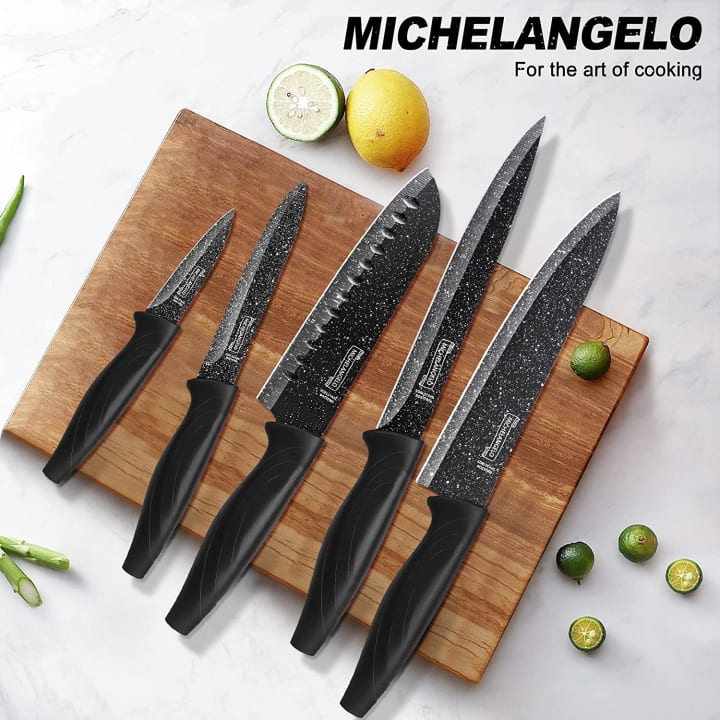 MICHELANGELO Kitchen Knife Set 10 Piece, High Carbon Stainless