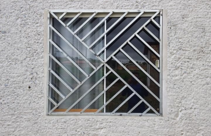 Modern Iron Window Grill, For Home