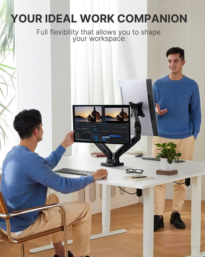HUANUO Dual Monitor Stand Education