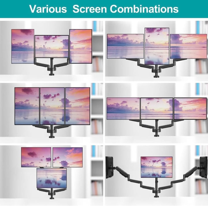 MOUNT PRO Triple Monitor Desk Mount Education