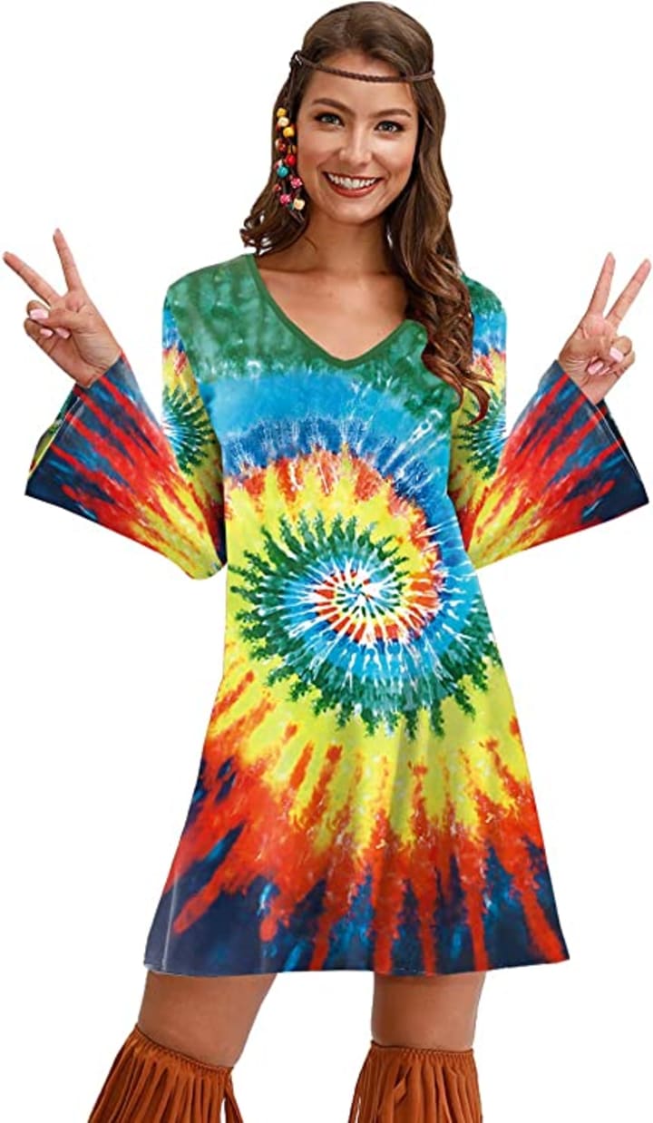 Womens Tie Dye Dress Womens Hippie Dress Boho Womens Clothes Tie