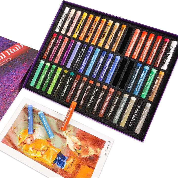 Zenacolor Oil Pastels for Artists (Set of 48) - pastel oil pastels for kids  - High-Pigment Water-Resistant Oil Pastel Colors - Soft Texture No Residue  - Art Supplies for Artists