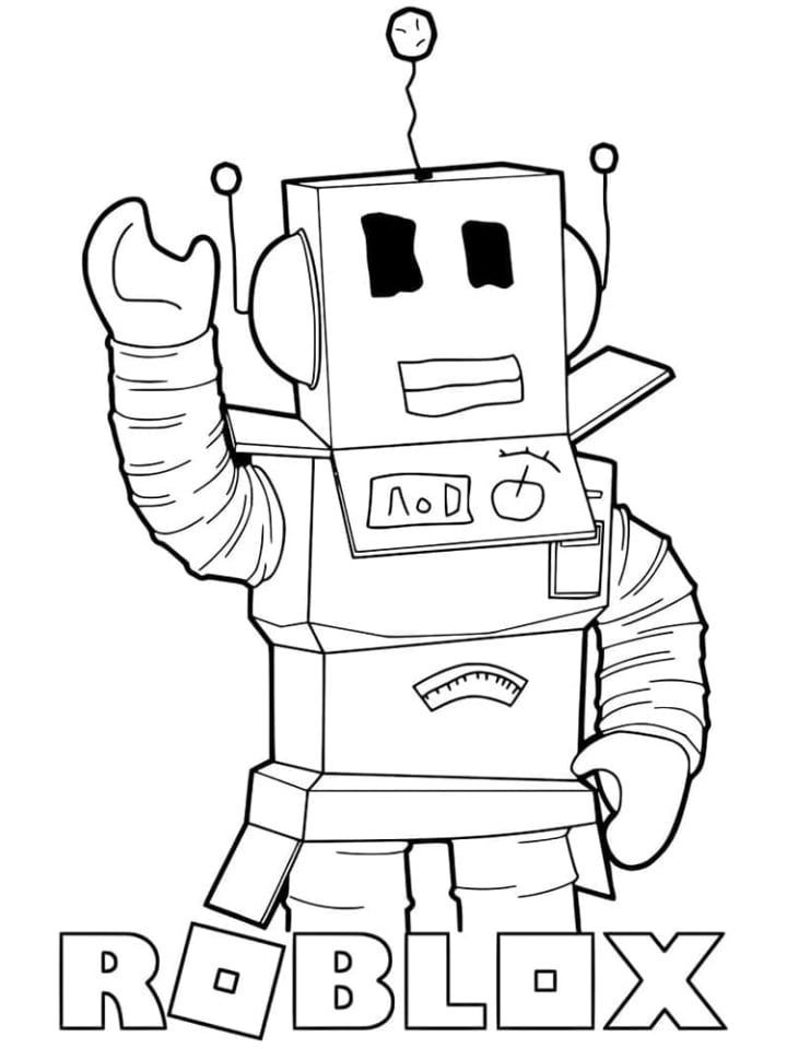 Roblox Video Game Character Coloring Page · Creative Fabrica