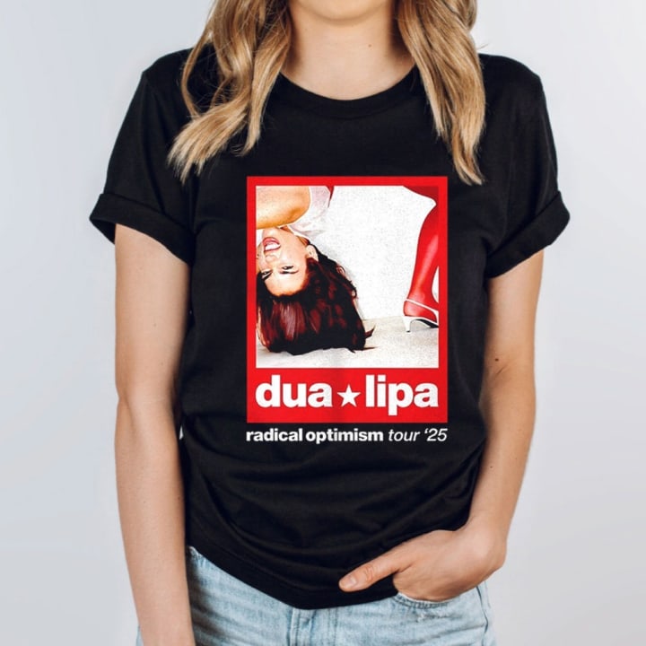 Embrace Radical Optimism with the Dua Lipa Tour '25 T-shirt Embrace Radical Optimism with the Dua Lipa Tour '25 T-shirt
