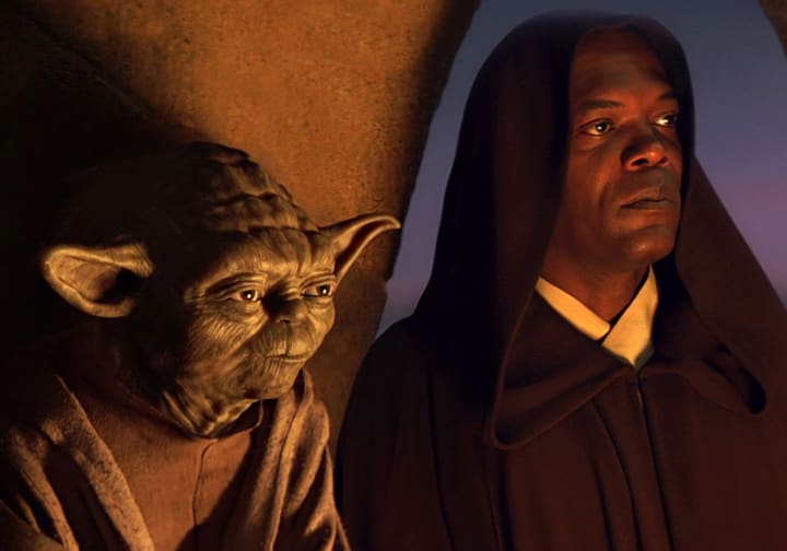 Samuel L. Jackson conta como conseguiu o sabre de luz roxo em Star Wars -  NerdBunker