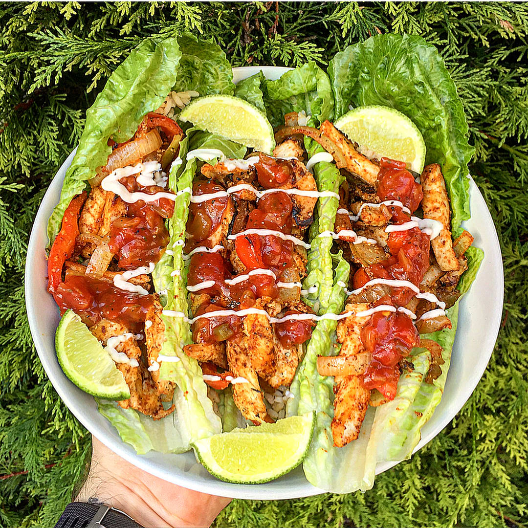 Chicken Fajita Lettuce Wraps Feast